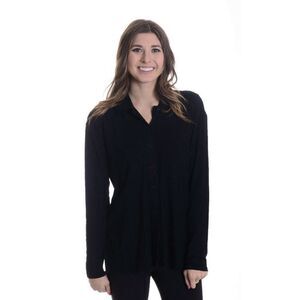 Michael Stars Black California Button Shirt